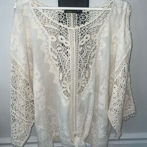 Elegant Cream Lace Blouse
